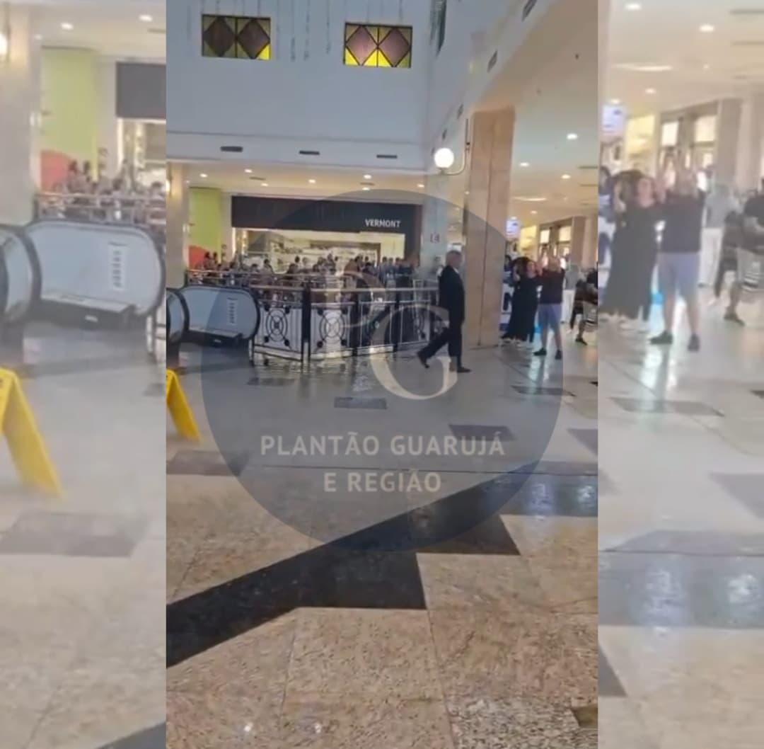 Teto de Shopping cai em Santos