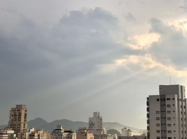 Defesa Civil alerta para pancadas de chuva e rajadas de vento na Baixada Santista; veja a previsão