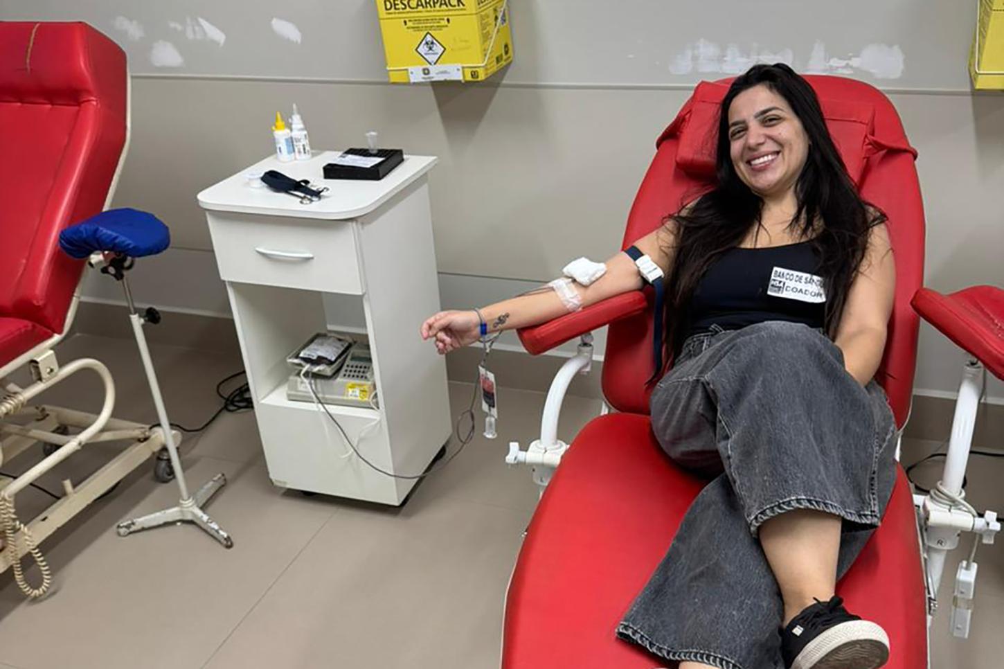 Ação universitária reforça importância da doação de sangue