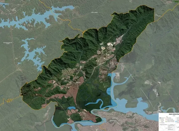Cubatão tem limites territoriais alterados após atualização do IBGE